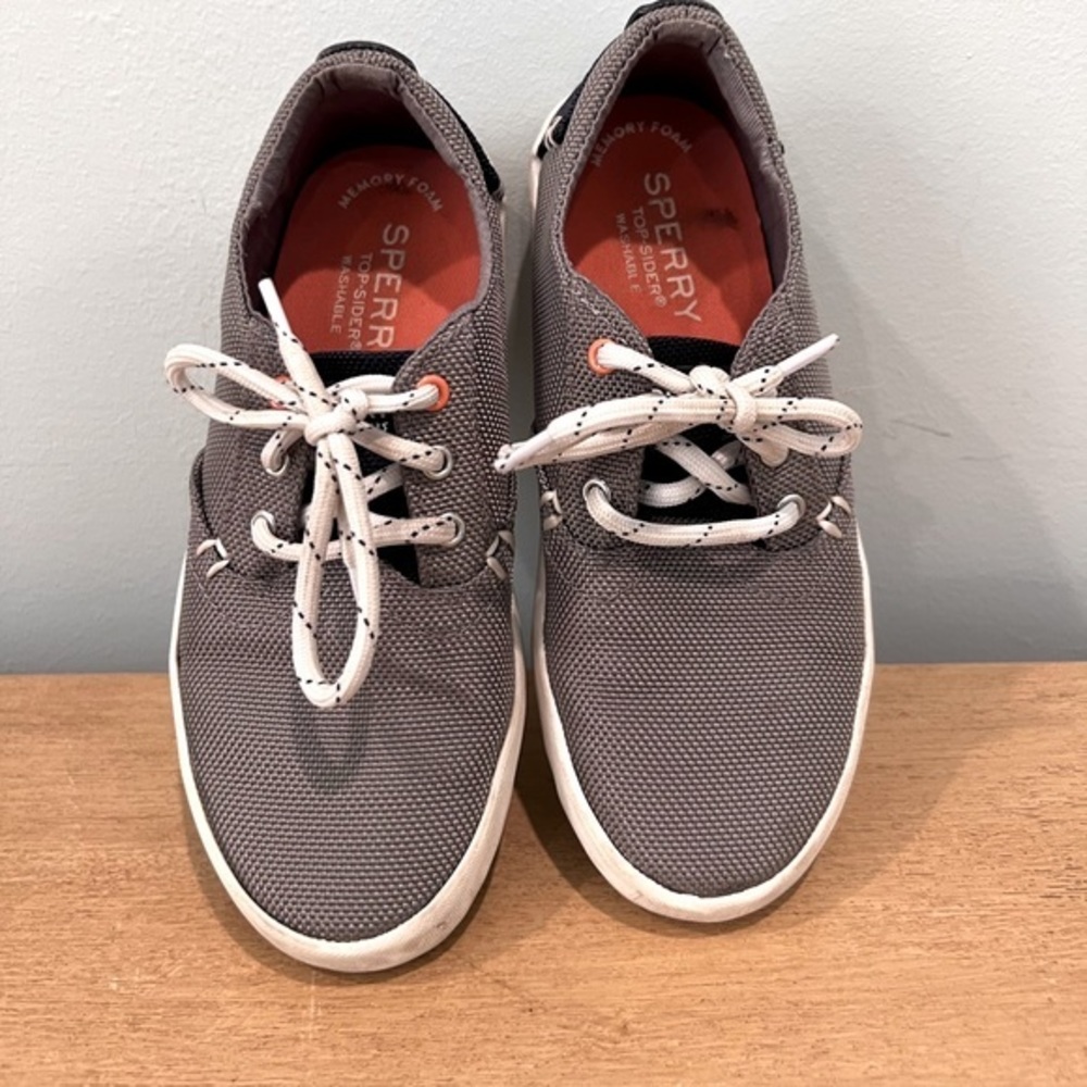 Sperry Bodie Washable Lace-up Sneakers Dark Gray Size  13 EUC
